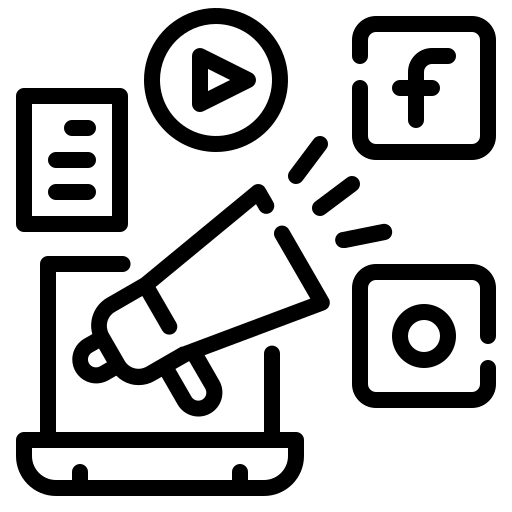 Icono de difusión y publicidad de viviendas